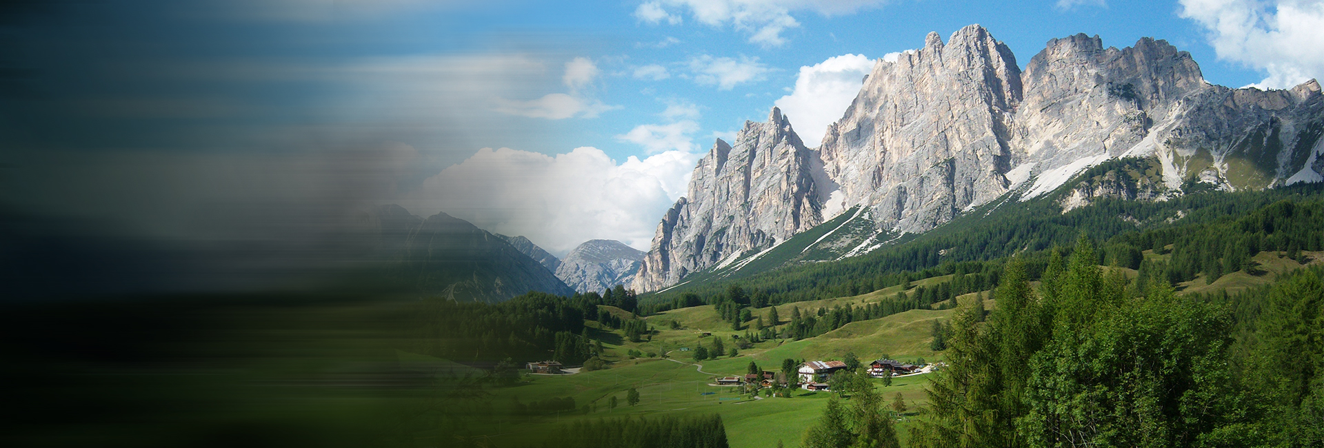 Vista della vallata di Cortina D'Ampezzo